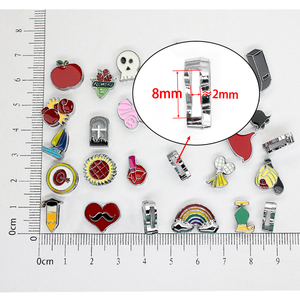 Hạt charm trượt nhiều kiểu dáng 8MM, chữ cái trượt, hạt làm đồ trang sức tự làm, vòng tay, vòng cổ thú cưng, làm đồ trang sức tự chế - Product Image 6