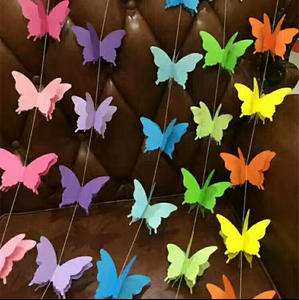 Guirnalda de papel 3D con gradiente de mariposa, decoración para cumpleaños, boda, Multicolor - Product Image 1