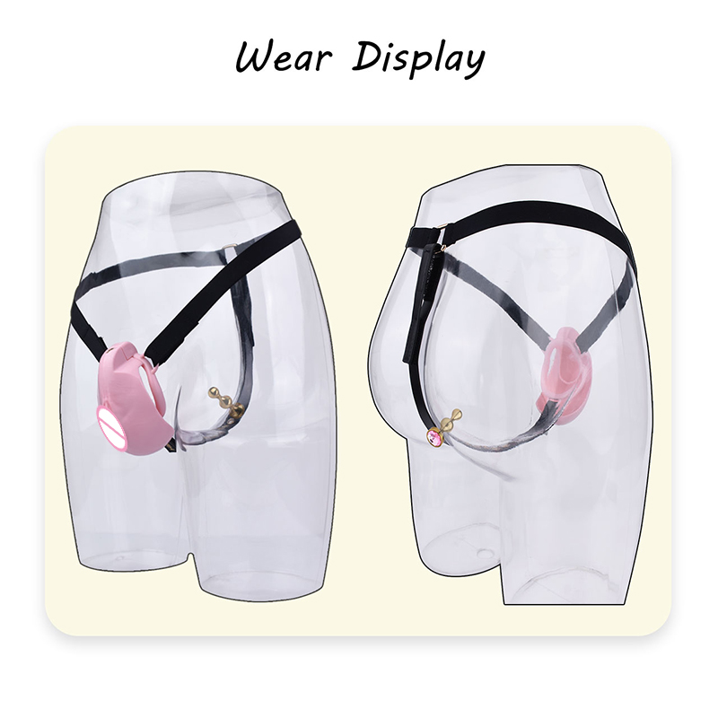 garter belt deutsch Wholesale Sissy Chastity Cage with Anal Plug for Men