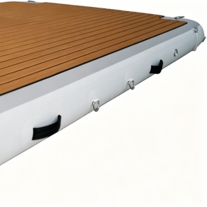 Plateforme flottante gonflable en forme de M pour jet ski, plateforme flottante robuste pour le stationnement de bateaux à moteur et de yachts sur le lac avec pompe à air - Product Image 3