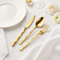 Ensemble de couverts en acier inoxydable moderne, cuillères, fourchettes, couteaux argentés, vaisselle de restaurant, prix bas pour la maison et les fêtes