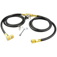 Kit de tuyau de fosse à feu avec Valve à clé chromée de 1/2 "pour connexion de gaz Propane 90K BTU Max (Kit d'assemblage de Valve de commande de clé)