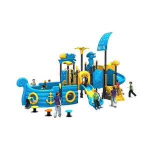 Atractivo juego de plástico para jardín de infantes, toboganes de Barco Pirata para niños, <span class=keywords><strong>parque</strong></span> de juegos de plástico para exteriores para <span class=keywords><strong>Parque</strong></span> de Atracciones - Product Image 1