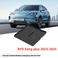 Accessoires de voiture pour BYD Song Plus EV/DM-i 2023-2025 – Tapis de charge sans fil antidérapant en silicone pour console centrale, anti-poussière