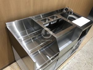 Estación de Comida Fría de Acero Inoxidable, Mostrador Eléctrico para Cócteles, 100W, Alimentación CA - Product Image 3