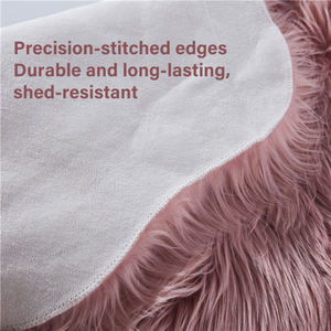 Tapis en peluche Shag Faux peau de mouton Polyester fabriqué à la machine Eco Friendly High Pile Antidérapant Chambre à coucher Canapé Jeter <span class=keywords><strong>Baie</strong></span> <span class=keywords><strong>vitrée</strong></span> - Product Image 4