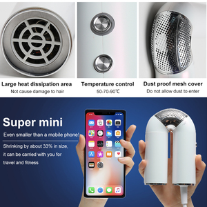 High Quality Foldable High Speed Ionic Salon <b>Hair</b> <b>Dryer</b> 850W 3-Speed Portable Electric for <b>Travel</b> & Hotel Use - Product Image 3