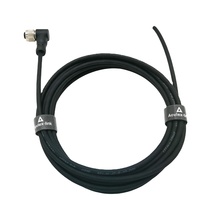 Connecteur à angle droit M12 moulé en TPU une femelle codée à 4 broches pour ouvrir l'extrémité libre du câble