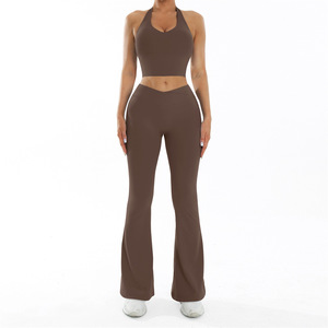 Conjunto de <span class=keywords><strong>Yoga</strong></span> Ajustado con Sensación de Segunda Piel, Espalda Descubierta, Elástico y de Cintura Alta para Mujer - Product Image 2