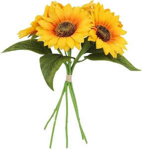 Flor Artificial de Girasol Individual de Látex de Calidad al por Mayor para Decoración del Hogar, Bodas, Exteriores y Parques Infantiles - Product Image 1