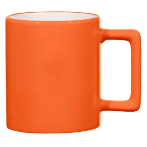 Promocional personalizado impreso 11 oz. Taza y tazas de color con mango cuadrado
