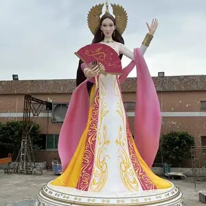 H5.5m grande FRP belleza dama modelo gran fibra de vidrio personaje escultura estatua