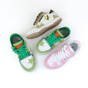 2025 hommes rétro sport chaussures de course respirant skateboard baskets Logo personnalisé à lacets en cuir véritable cour baskets - Product Image 4