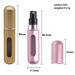 Venta al por mayor personalizar 5ml8ml10ml15ml20ml25ml <span class=keywords><strong>menta</strong></span> <span class=keywords><strong>verde</strong></span> viaje llevar envases cosméticos botella con atomizador rociador para lujo - Product Image 2