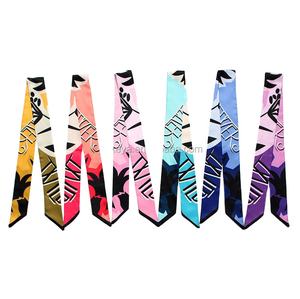 Kadın küçük ipek eşarp şerit saç bandı çanta kolu dekorasyon - Product Image 1