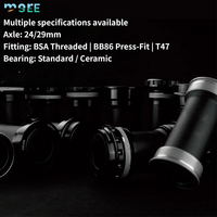 SeeMore Bracket Bawah Sepeda dengan Bantalan Keramik BSA/BB86-24mm Tipe Press-Fit Berulir BB Ringan untuk Sepeda MTB dan Road Bike