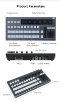 Broadcast Video Streaming Switcher Video Vmix Switcher Live Stream Mixer Video Switcher para Live Broadcast Keyboard