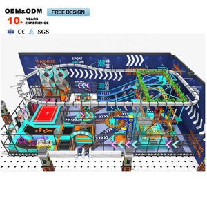Attrezzature per il divertimento del trampolino dei bambini su misura a tema del videogioco commerciale, parco avventura dell'interno di espansione del guerriero - Product Image 6