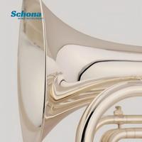 Luxury Bb Silver-plated Marching Euphonium, Professional Grade, Brass Body, Adjustable Mouthpiece
