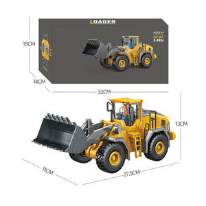 AiJH 1:20 RC Loader Toy 9 Channel Bulldozer Engineering Vehicle Toys Remote Control Alloy Loader Car for Kids - Product Image 6