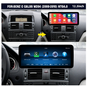 หน้าจอระบบ Linux ขนาด 12.3 นิ้ว รองรับ Car <span class=keywords><strong>Play</strong></span> ความละเอียด 1920*720 พร้อม WiFi และ Bluetooth แบบสัมผัส สำหรับติดตั้งบนคอนโซลหน้ารถเบนซ์ C CLASS W204 ปี 2008 2010 NTG4.5 พร้อมระบบ GPS - Product Image 2