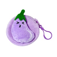 Porte-monnaie en peluche en forme de fruits, motifs variés, pochette de rangement pour écouteurs, décoration de sac à dos pour étudiants, personnalisation OEM ODM, vente en gros