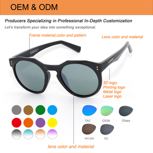 Lunettes de soleil rétro unisexes de luxe avec logo personnalisé, en TR90, confortables, avec verres polarisés colorés, pour les pique-niques en plein air, le cyclisme, les vacances, les cadeaux - Product Image 6