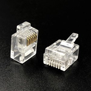 ขั้วต่อ Coorle RJ25 RJ11 RJ12 <span class=keywords><strong>VEX</strong></span> <span class=keywords><strong>IQ</strong></span> ตำแหน่งซ้าย 90 องศา 6P6C พอร์ตโทรศัพท์แบบโมดูลาร์ 100 โอห์ม ช่องเสียบ PCB แบบล็อค - Product Image 4