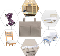 Chevet Caddy suspendu lit organisateur sac de rangement poche pour lits superposés et lits d'hôpital