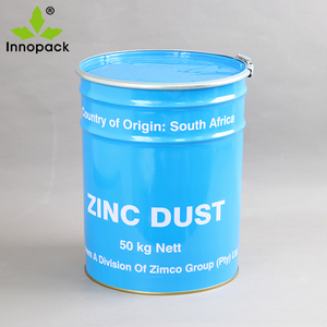 ถังโลหะสีขาวขนาด 20 กก. พร้อมสารเคลือบกันน้ำและห่วงล็อค - Product Image 2