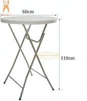 Nouveau produit Table ronde pliante pour l'extérieur Jardin Salle à manger Événement Banquet Salle à manger Café