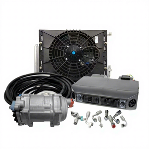 ชุดเครื่องปรับอากาศ BEU404-SET-05-14 12V 2000W ชุดเครื่องปรับอากาศคอมเพรสเซอร์ R134a AC ใต้แผงหน้าปัดพร้อมท่อ3/4/5ท่อ BEU404-SET-0 - Product Image 1