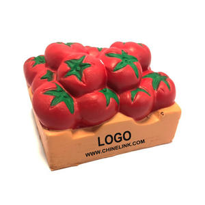 Pallina Antistress a Forma di Pomodoro Personalizzabile in Schiuma PU Giocattolo Antistress Spremibile un Grappolo di Pomodori - Product Image 1
