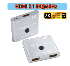 สวิตช์แยกสัญญาณ <span class=keywords><strong>HDMI</strong></span> <span class=keywords><strong>8K</strong></span> 60Hz <span class=keywords><strong>2.1</strong></span>แยก4K 120Hz ตัวแยก <span class=keywords><strong>HDMI</strong></span> 2.0สองทิศทาง1X2หรือ2X1สำหรับ PS4 Xbox PS5 - Product Image 6