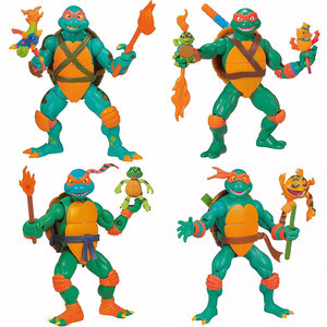 Teenage Mutant Ninja Turtles Action Figure With Flame <b>Torch</b> And <b>Mini</b> Figure Collectible Toy For Kids Ages 8 13 Years - Product Image 2