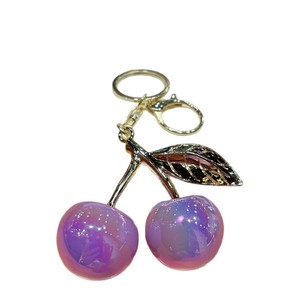 Chaveiro de Liga de Zinco com Cereja de Resina Iridescente <span class=keywords><strong>Kawaii</strong></span> em Tendência, Charm Estético Y2K de Frutas Coloridas para Mochila de Meninas - Product Image 5