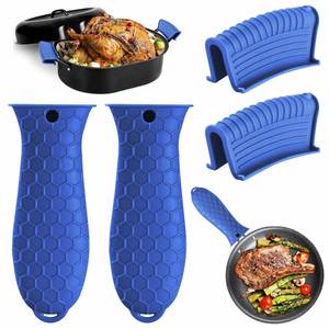 Ensemble de protège-poignées de casserole en silicone antidérapant, souple, anti-brûlure, résistant à la chaleur, isolation thermique pour ustensiles de cuisine, nouveau set combiné - Product Image 3