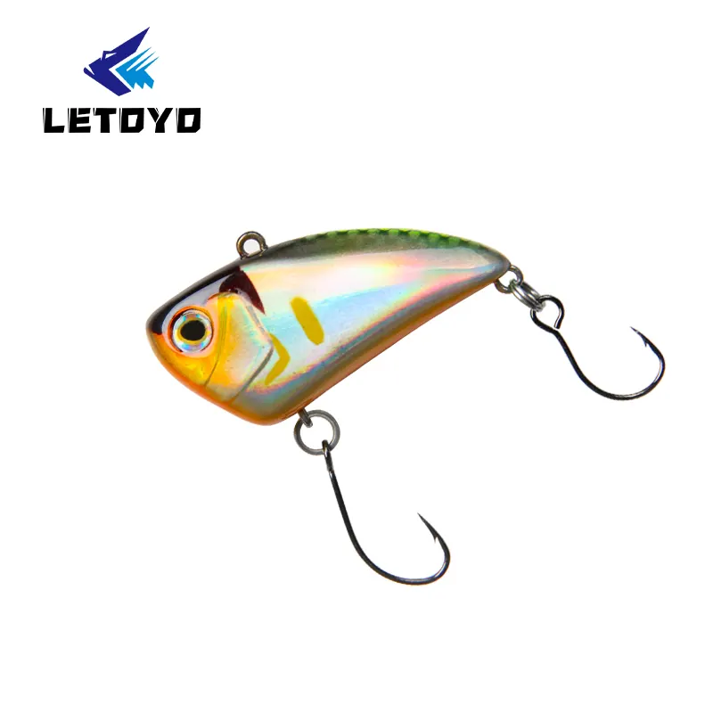 LETOYO toptan 3.8g 7.3g 12 renkler sert VIB cazibesi 6 # kanca ile Metal batan VIB balıkçılık Lures