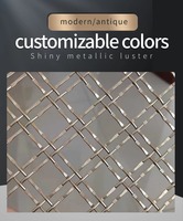 Maille métallique décorative translucide, durable et artistique, taille personnalisable, pour plafond, cloison intérieure, mur décoratif