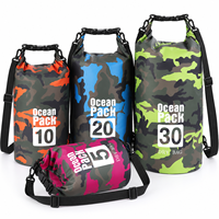 Collection de sacs étanches camouflage 2L, 5L, 10L, 20L, 30L avec poignée et options de bandoulière pour l'extérieur – Vente en gros