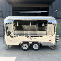 Remorque de restauration Cogsun BBQ avec cuisine entièrement équipée, remorque alimentaire mobile pour les entreprises