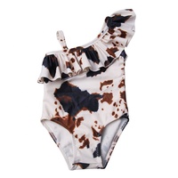 Traje de Baño de Alta Calidad para Niñas, Bikini con Estampado Floral, Traje de Baño de Una Pieza, Ropa de Playa para Niños