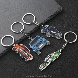 कस्टम धातु कार के आकार की कीचेन लक्जरी की मुहर नरम तामचीनी लोगो कुंजी रिंग जस्ता मिश्र धातु स्टेनलेस स्टील कीचेन कार ब्रांडिंग - Product Image 1