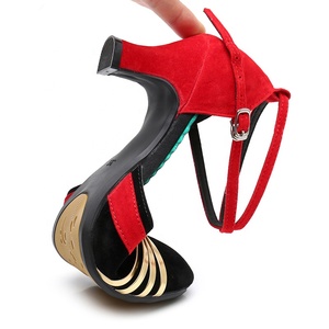 Nouveau <span class=keywords><strong>DY10</strong></span> Tout Compris Creux Bout Creux Daim Salle De Bal Dames Chaussures De Danse Latine - Product Image 6