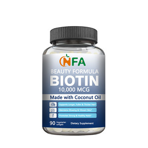 Suplemento de extracto de biotina orgánica más vendido, soporta un cabello más largo y grueso y promueve una fuerte salud, cápsulas blandas de biotina - Product Image 1
