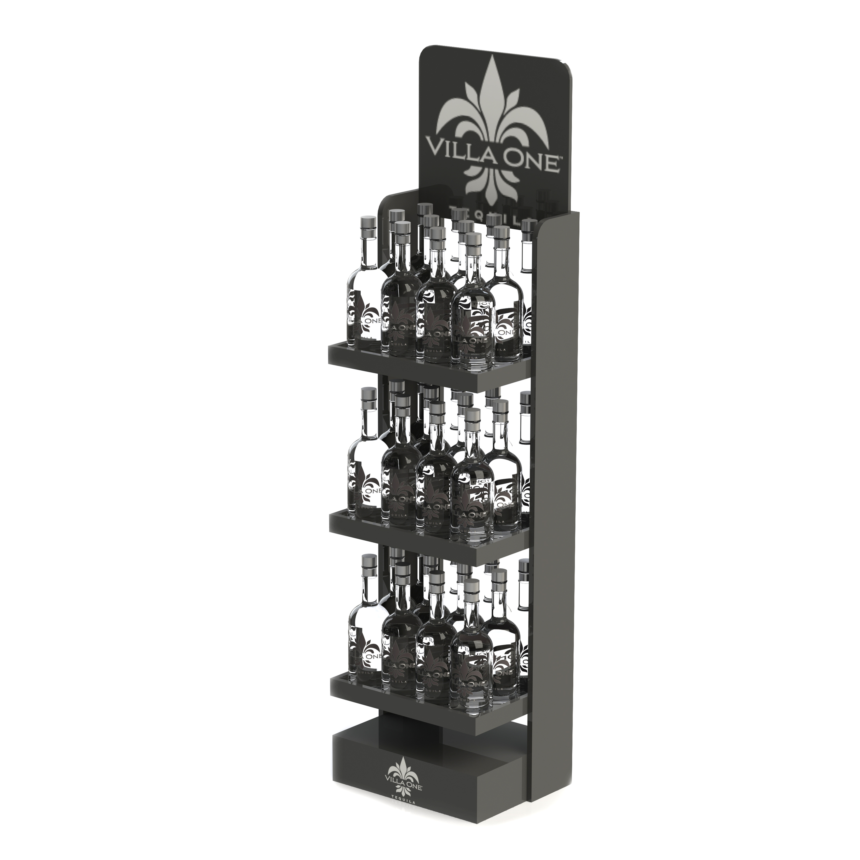 Hot Selling Supermarket Double-side Wine Bottle Display Rack Floor Wine Display Stand With Custom Logo