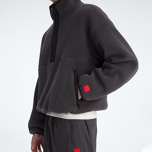 Veste <span class=keywords><strong>polaire</strong></span> d'hiver unisexe, nouvelle taille plus, fermeture à demi-bouton, homme femme, polyester léger, coupe-vent, fermeture éclair, col en <span class=keywords><strong>polaire</strong></span> - Product Image 5