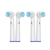 Lot de 4 têtes de brosse à dents électroniques rechargeables en gros pour hôtels, alimentées par USB, en matériau de qualité supérieure, compatibles Oral-B Vitality