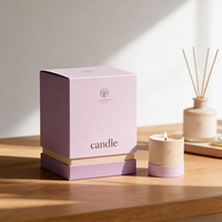 Cajas Rígidas de Papel con Inserto para Regalos de Boda, con Logotipo Personalizado, Etiqueta Privada, Impresas con Tinta de Soya y Aroma a Vela