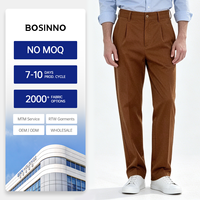 Pantalon de voyage décontracté pour homme, coupe slim, en pur coton, sans doublure, avec ceinture plate, de créateur de luxe